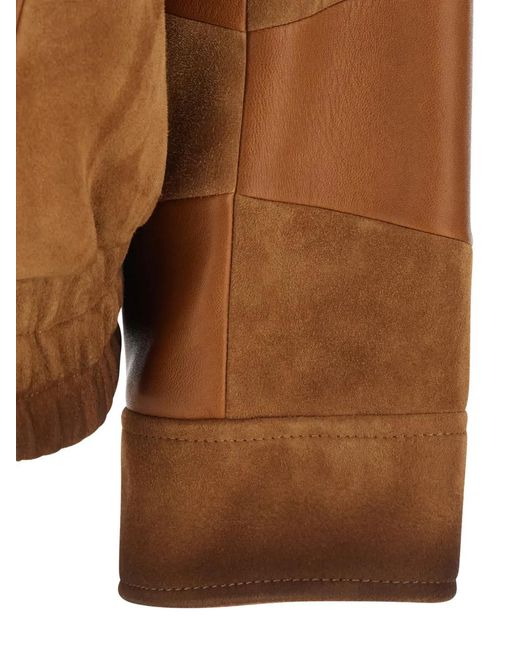 Versace Brown Patchwork Leather Jacket