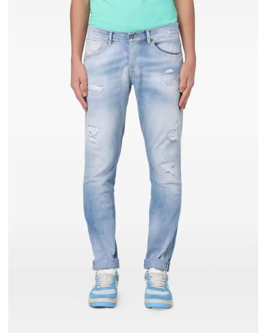 Dondup George Jeans Im Distressed-Look in Blue für Herren