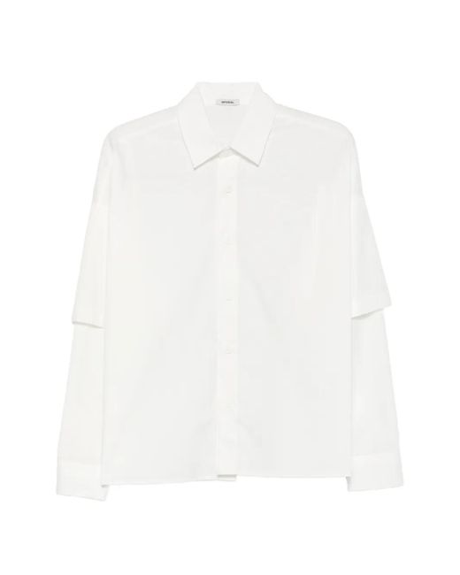 Imperial White Layered-Sleeve Shirt for men