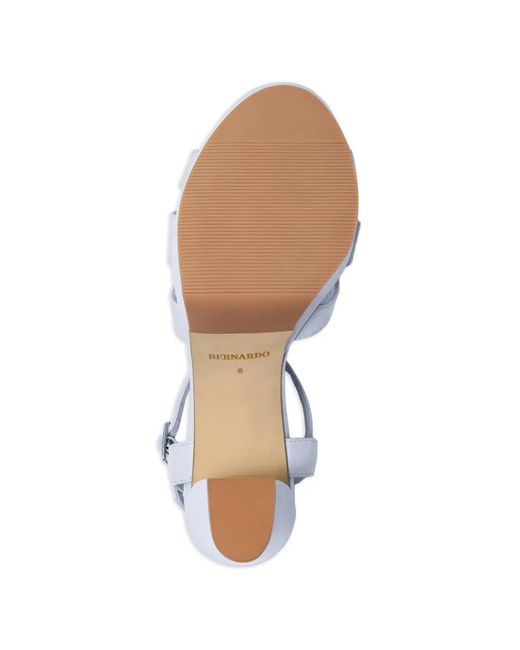Bernardo White Vittoria Woven Platform Sandals