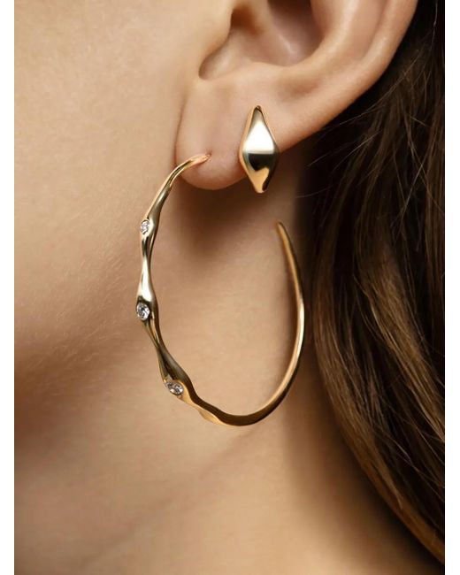 Orecchini Curve di LOEV in Metallic