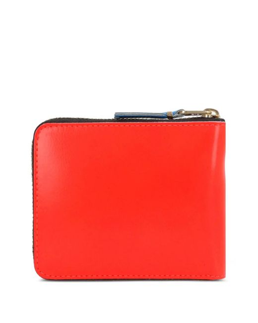 Comme des Garçons Red Zip-Around Leather Wallet