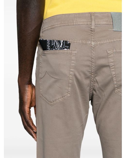 Pantalones slim Bard de talle medio Jacob Cohen de hombre de color Gray