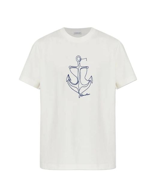 Moncler White Ss T-Shirt for men