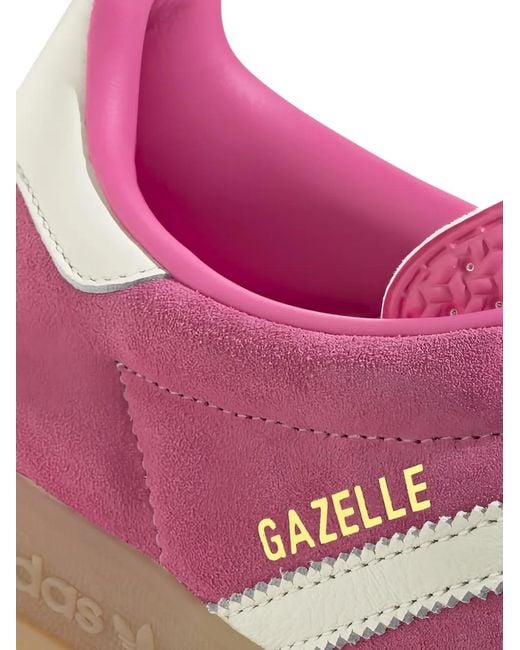 Adidas Pink Gazelle Logo-Print Sneakers