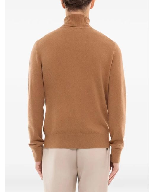 Fursac Brown Pull À Col Roulé for men