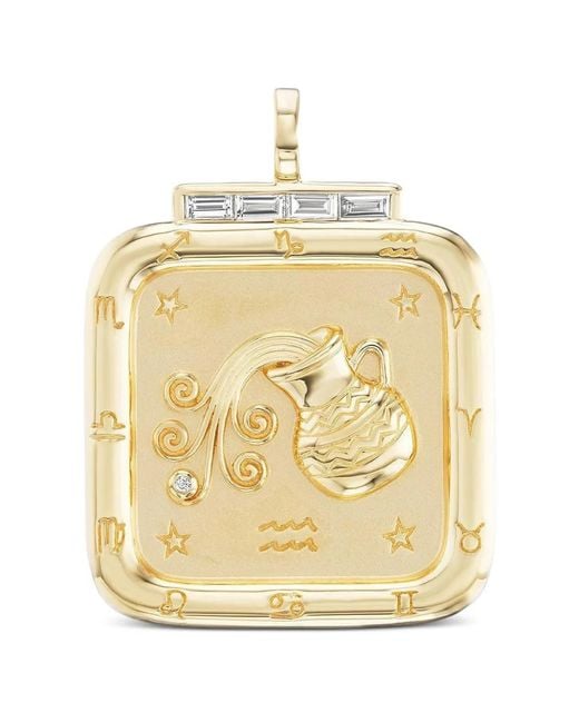 Sorellina Metallic Diamond Aquarius Pendant