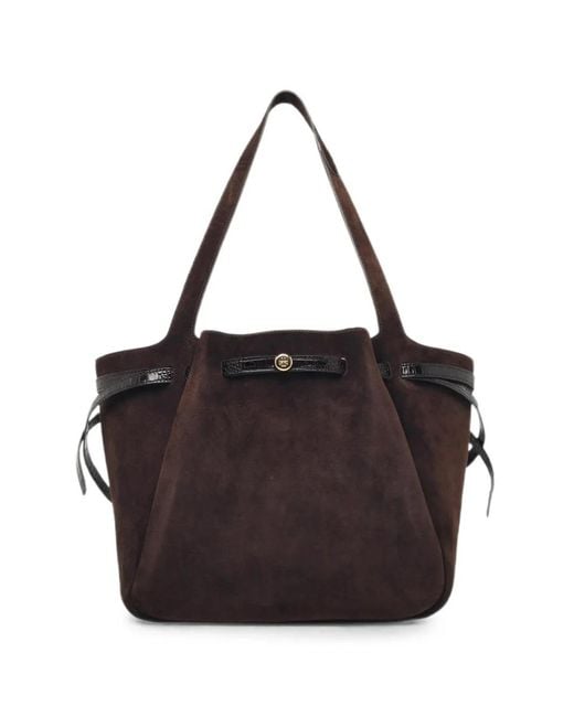 Tory Burch Black Romy Suede Tote Bag