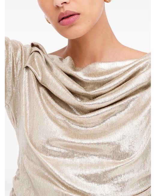MARCELLA Blue Cooper Gathered Top