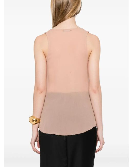 Balmain Pink Silk Top