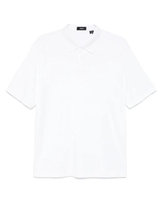 Theory White Kayser Polo Shirt for men