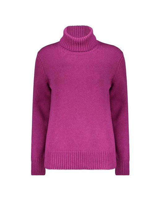 Moorer Pink Roll-Neck Cashmere Sweater