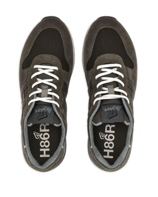 Hogan Green H383 Panelled Lace-up Sneakers for men