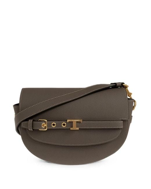 Tod's Brown T Signature Crossbody Bag