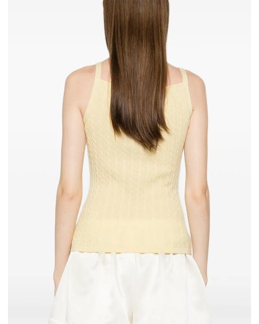 Soft Goat Natural Cable-Knit Top