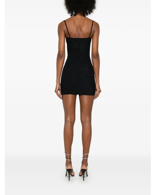 The Attico Black Form-Fitting Mini Dress