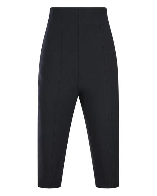 Jacquemus Blue Cropped Capri Trousers With High Waist