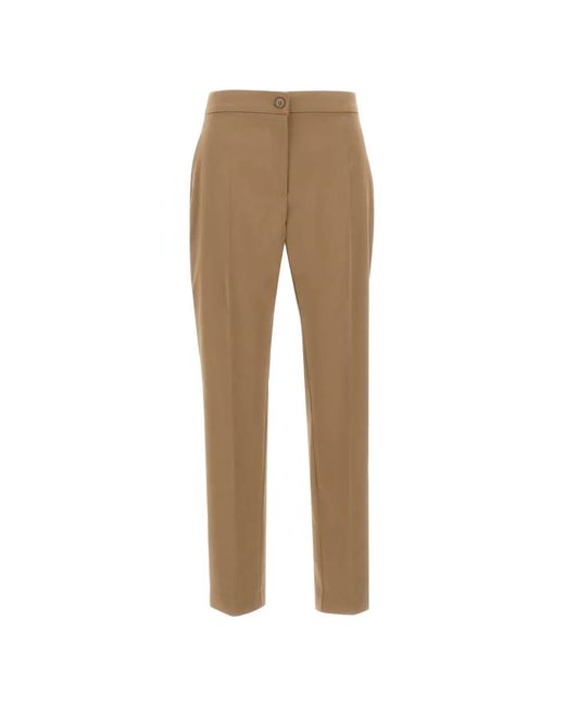 Pantaloni Con Piega di Elena Miro in Natural