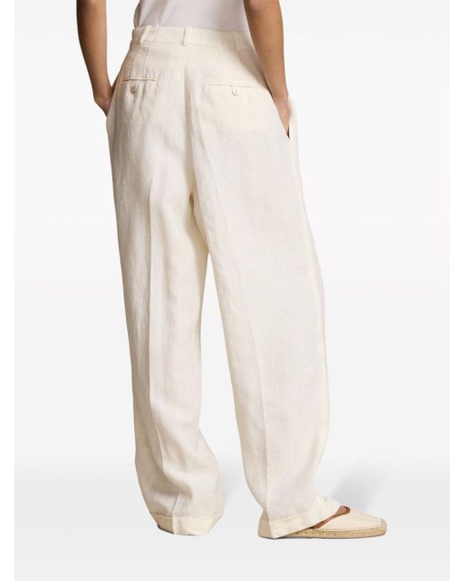 Polo Ralph Lauren White Wide-leg Trousers