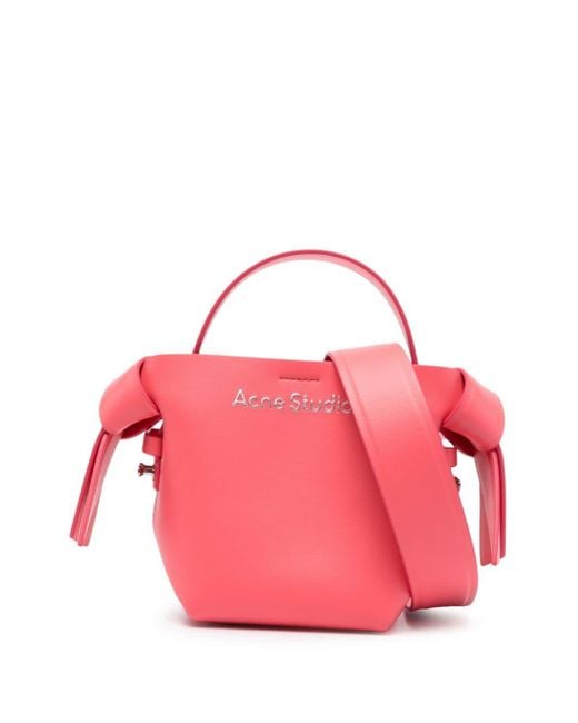 Mini sac à main Musubi Acne en coloris Pink