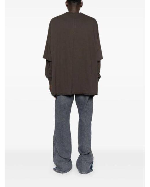 Rick Owens Layered Long-Sleeve T-Shirt in Brown for Men | Lyst