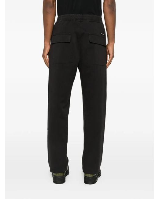 State of Order Black Drawstring Trousers for men