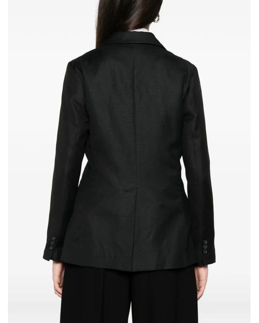 PT Torino Black Blazer En Laine Lidia À Simple Boutonnage