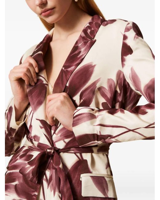 Twinset Blazer Met Bloemenprint in het Red