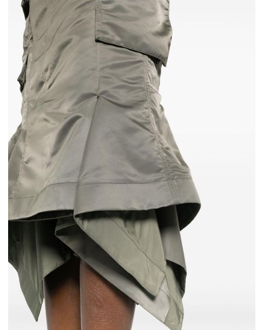 Sacai Gray Midi Cargo Skirt