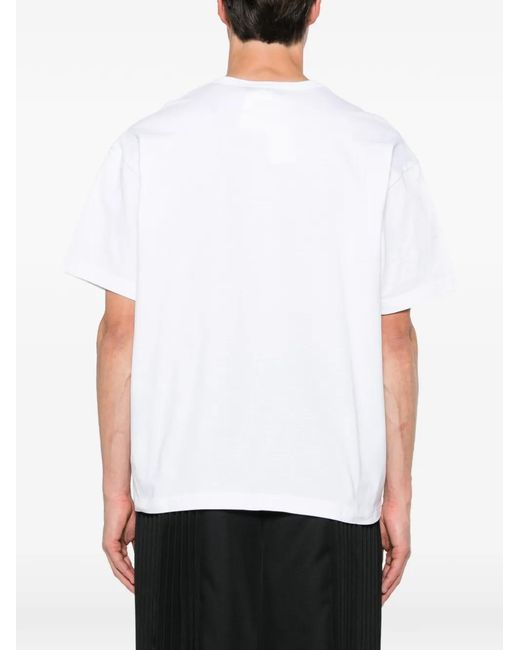 COMME DES GARÇON BLACK White Short-Sleeve Polo Shirt