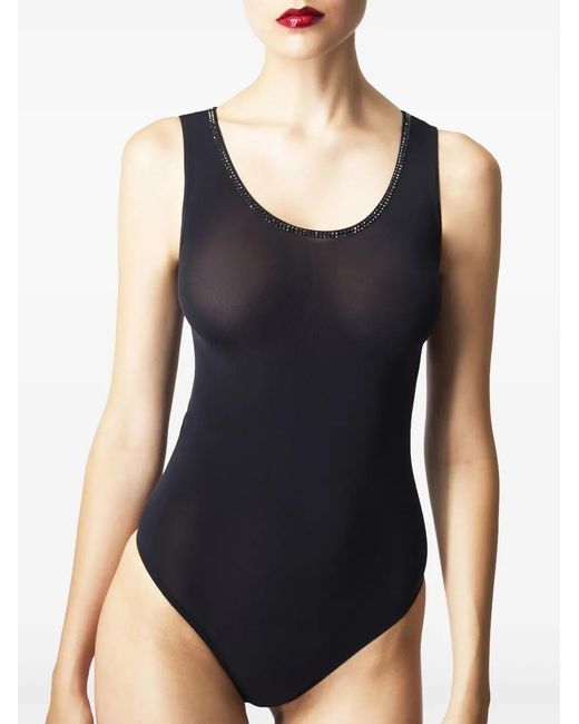 Body Crystal String Wolford de color Blue