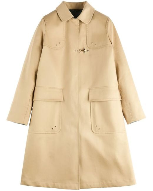 Fay Trenchcoat Met Verborgen Sluiting in het Natural