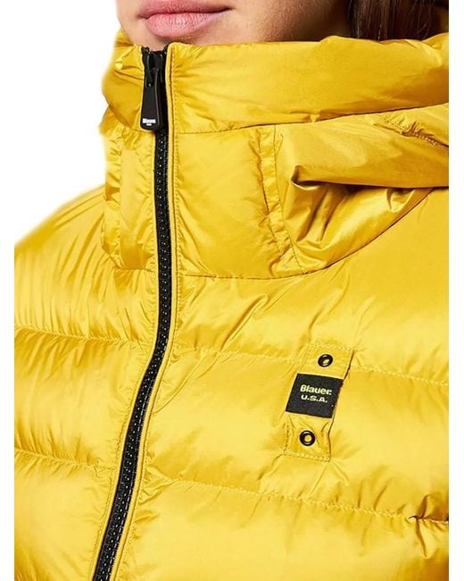 Blauer Yellow Hooded Puffer Jacket