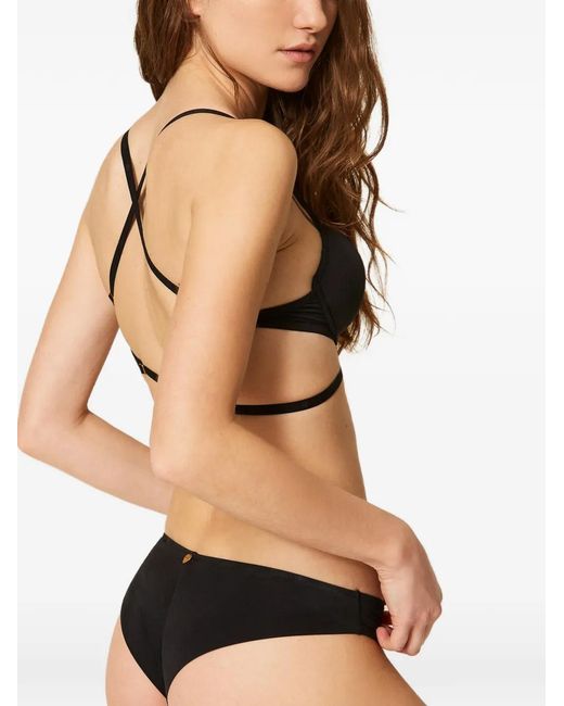 Twinset Black Charmeuse Brazilian Briefs