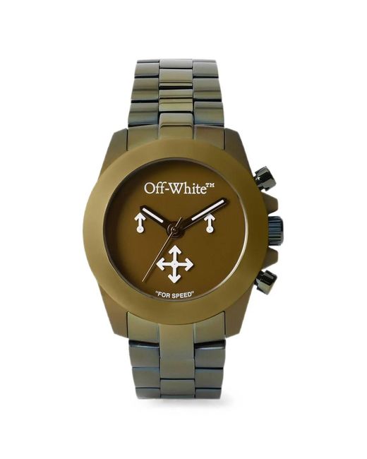 Off-White c/o Virgil Abloh Green Reset Chronograph 40Mm Watch for men