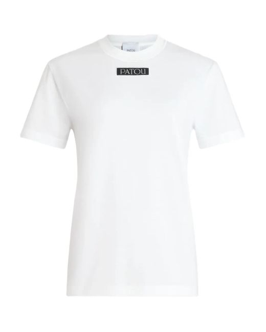 Patou White Logo-Appliqué T-Shirt