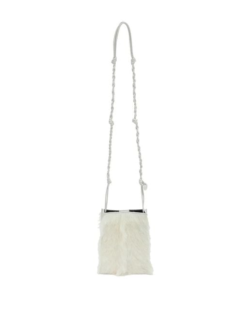 Jil Sander White Petit Sac À Bandoulière Tangle