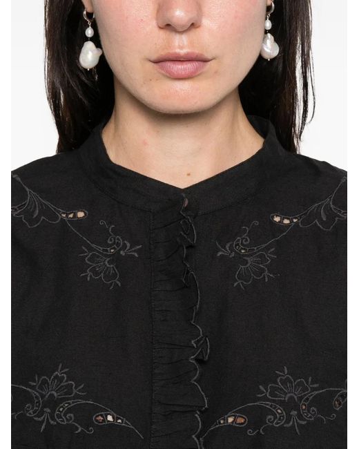 Antik Batik Carmina Blouse in het Black