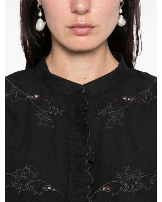 Antik Batik Black Carmina Bluse