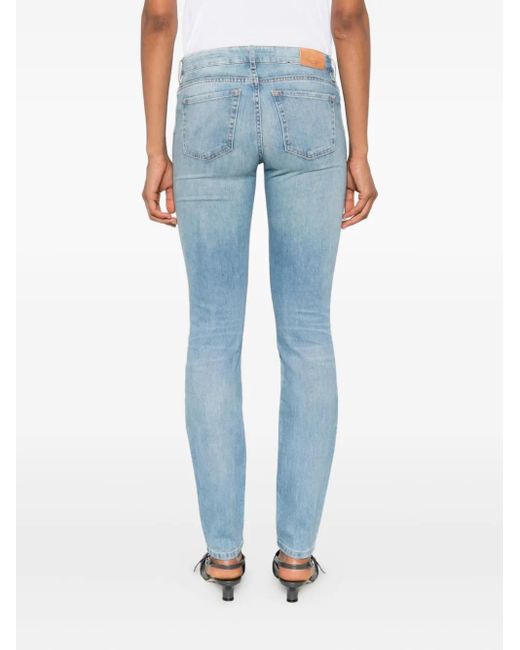 Marc O' Polo Blue Washed-Effect Jeans