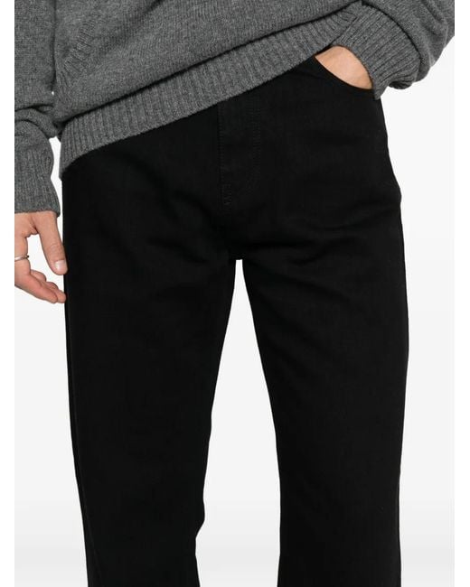 BERNER KUHL Black Buttoned Jeans for men