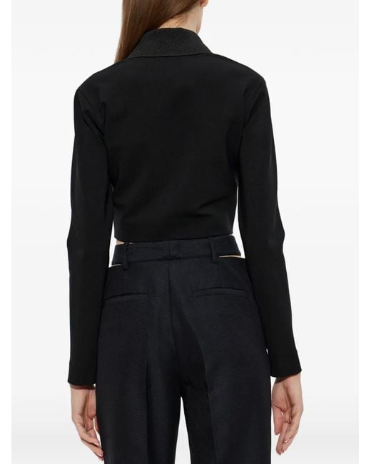 Jil Sander Black Zip-Up Cropped Jacket