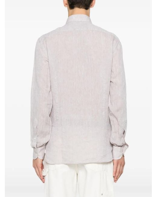 Truzzi White Chest-Pocket Shirt for men