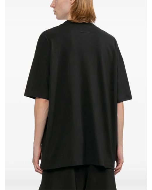 Essentials Black Crew-Neck T-Shirt for men