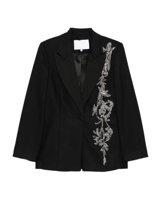 Blazer Boutonné À Ornements Costarellos en coloris Black