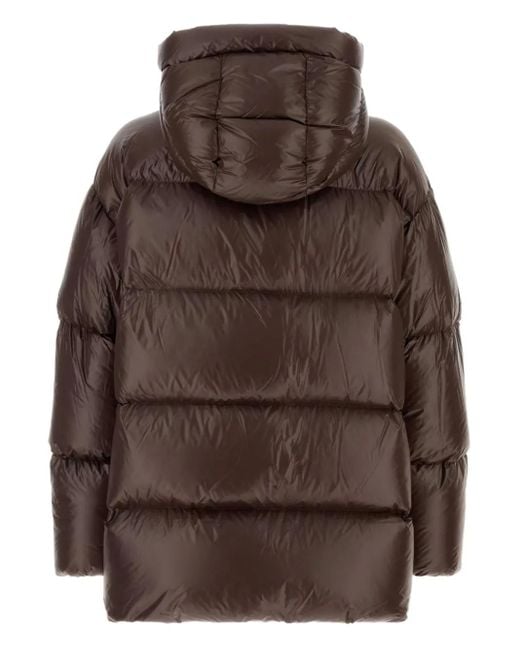 Jil Sander Brown Hooded Down Jacket for men