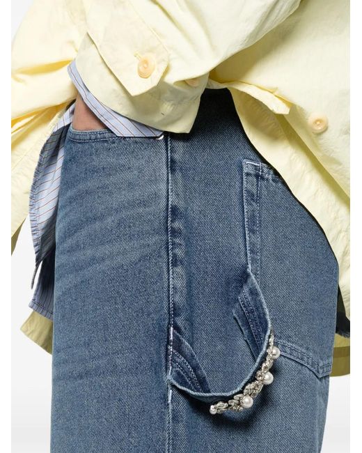 Simone Rocha Blue Cuffed Jeans for men