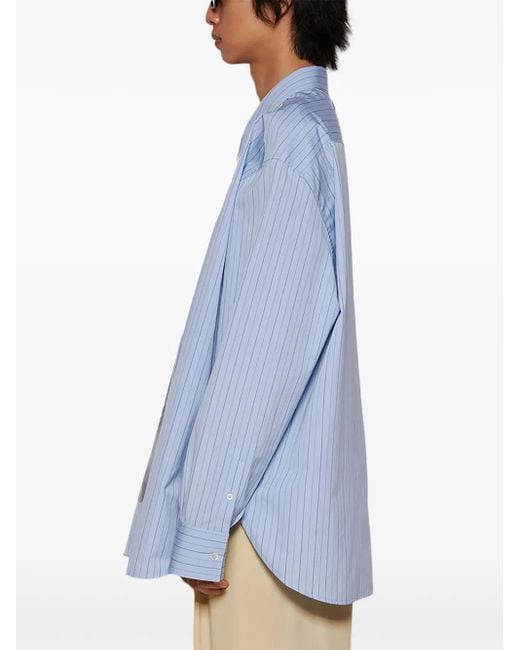 Lanvin Blue Ample Imprimé Archives Shirt for men