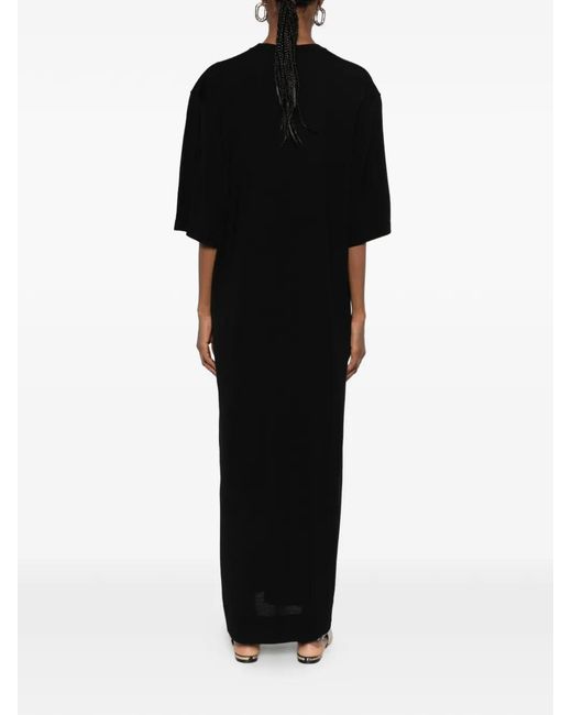 Totême Black Merino Knit Tee Dress