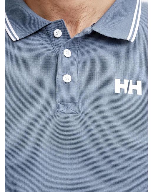 Helly Hansen Blue Logo-Print Polo Shirt for men